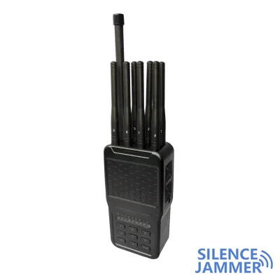 The small portable 8-band ABS shell wireless signal jammer with frequency switches