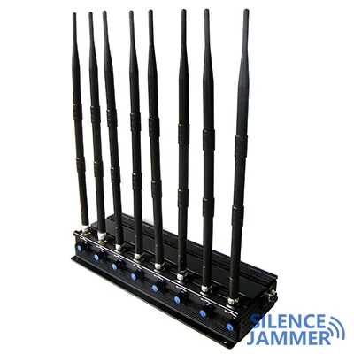 The multifunctional 8 chancel aluminum 3G 4G cell jammer Wifi 2.4G 5G blockers with cooling fan