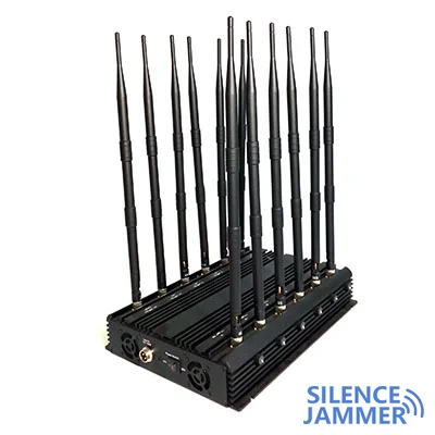 The 12 Antennas Engineering Signal Jammer blocks 3G 4G Wi-Fi GPS LOJACK