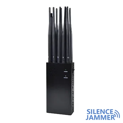 The Portable 10-band Rechargeable Device Jammer 8000mAh Battery Wifi GPS Blocker